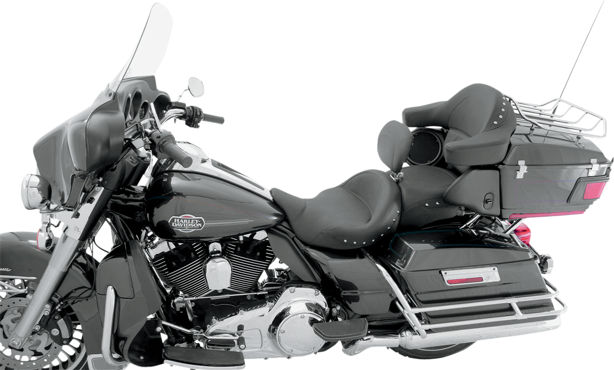 Super Touring Seat - Chrome Studded - Driver's Backrest - FL '08-'25