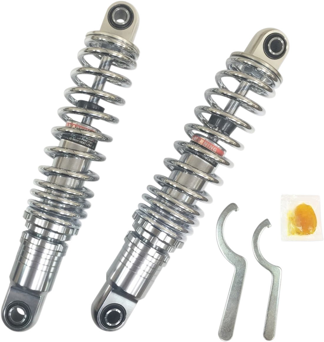 Premium Ride-Height Adjustable Shocks - 13" - Heavy Duty - Chrome