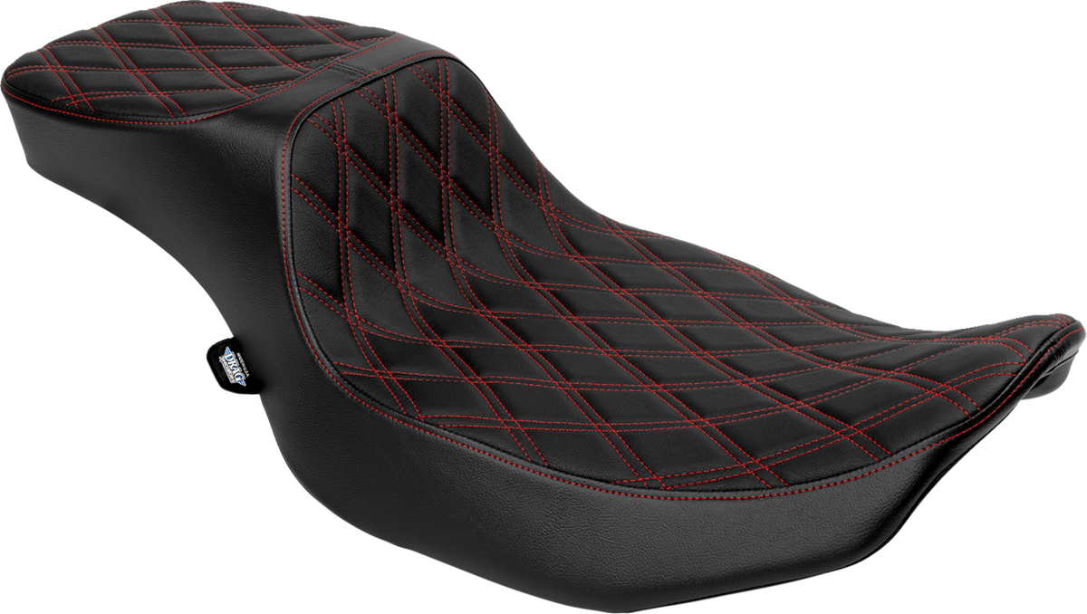 Performance Predator 2-Up Seat - Extended Reach - Vinyl - Red Double Diamond Stitch