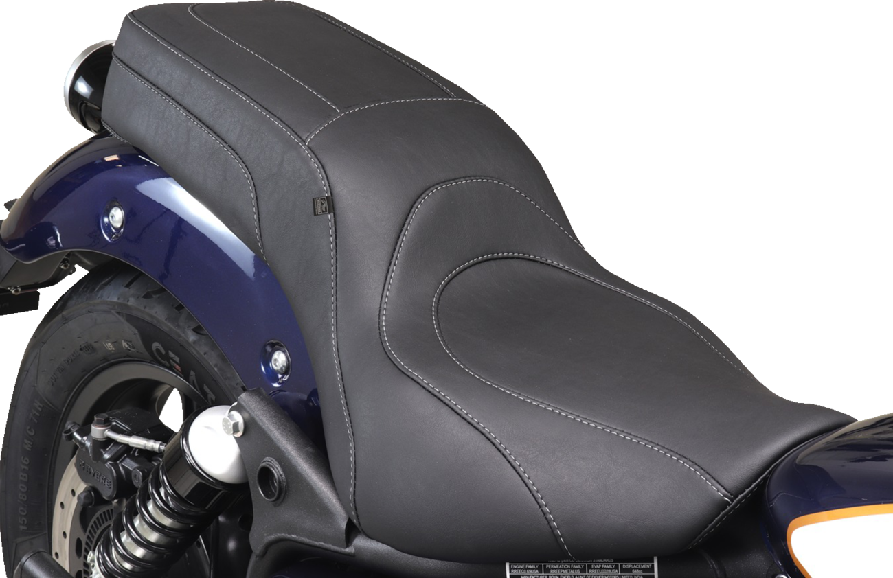 Squareback 2-Up Seat - Black W/ Steel Stitch - Royal Enfield '24-'25