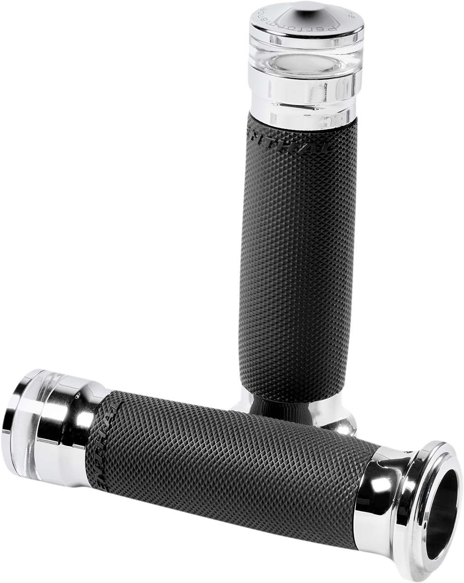 Vision Series Contour LED Turn Signal Grips - TBW - Chrome