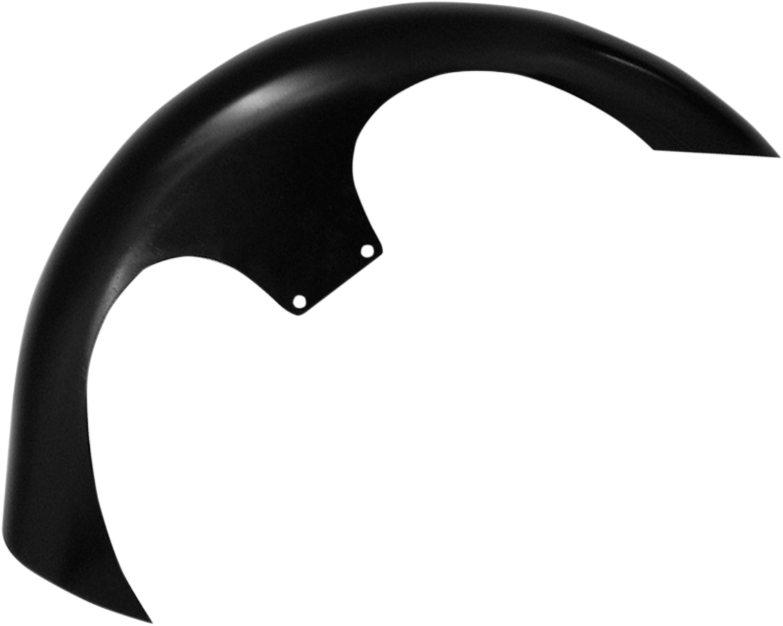 Shank Front Fender Kit - For Raked Trees - Black - 23" - HD Touring/Trike