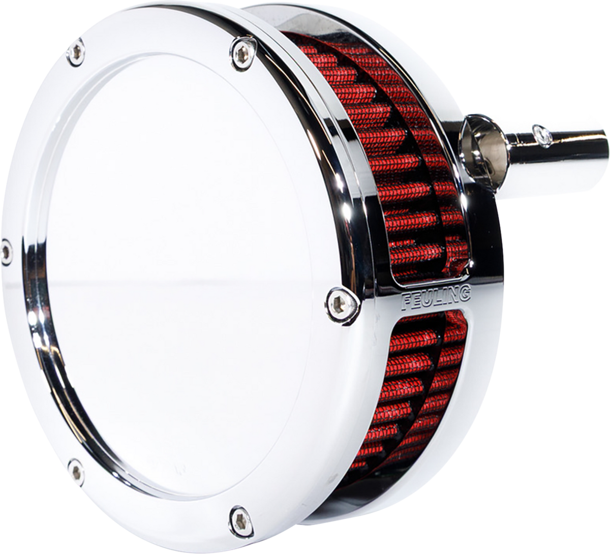Slim BA Air Cleaner Kit - Chrome - Red Filter - '93-'99 EVO Big Twin