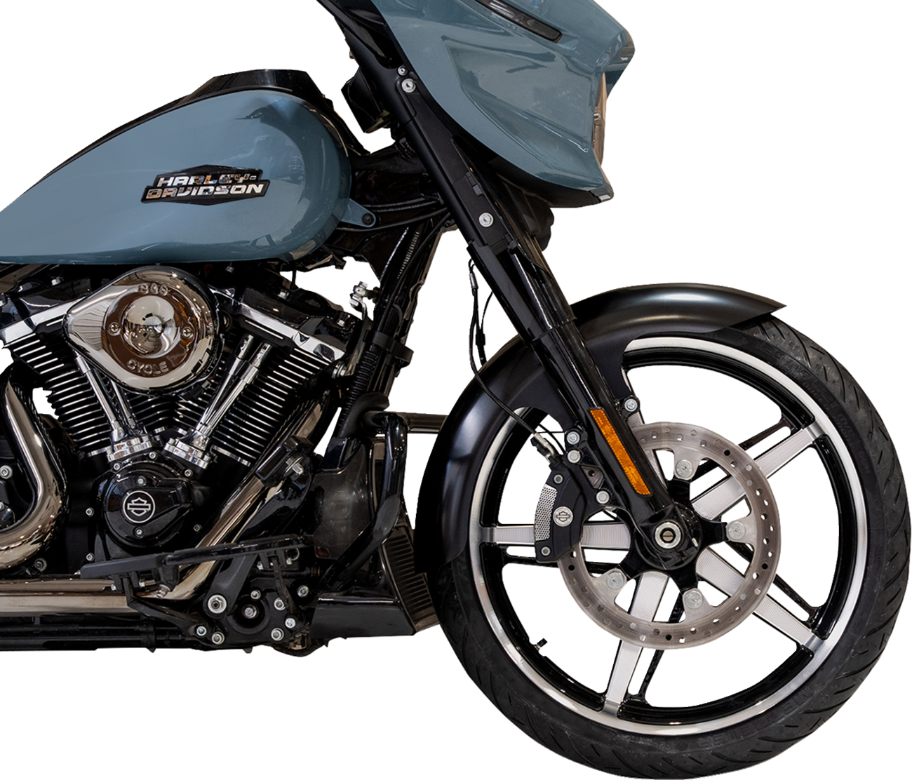 Henry Front Fender - Black - 21" - HD Touring