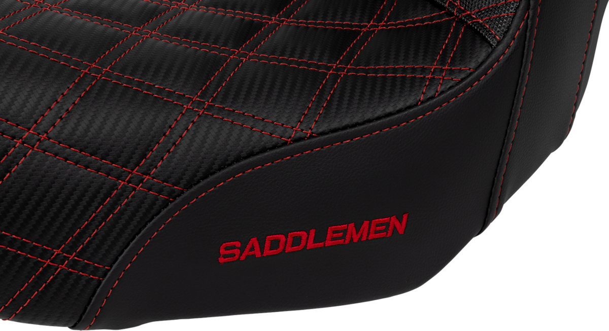 Pro Series SDC Performance Seat - Carbon Fiber/Lumbar Gripper - Red Stitch - Dyna '06-'17