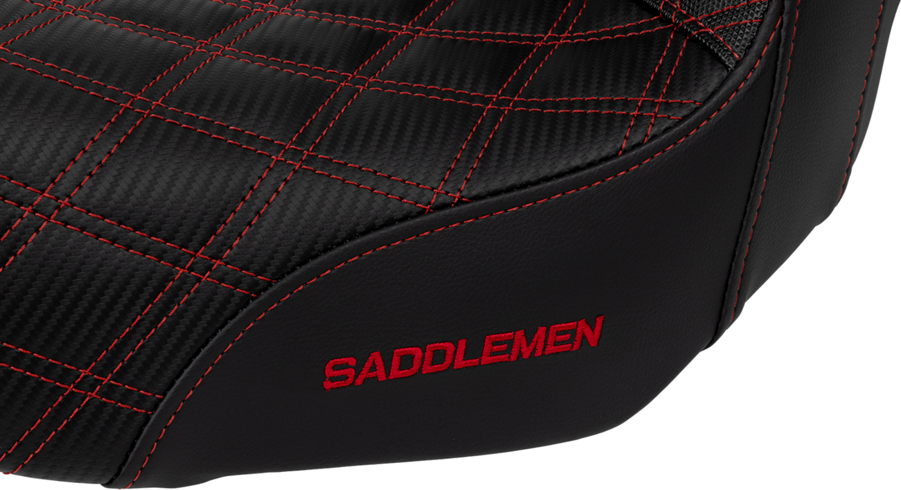 Pro Series SDC Performance Seat - Carbon Fiber/Lumbar Gripper - Red Stitch - Dyna '06-'17