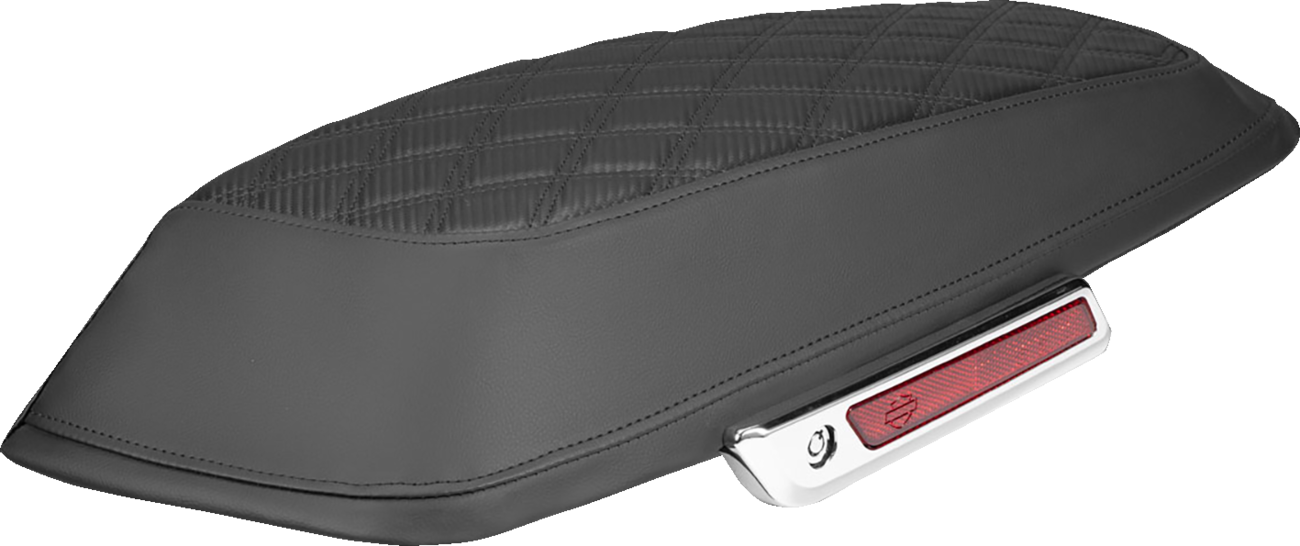 Saddlebag Lid Covers - Lattice - Carbon Fiber - Black Stitch - FLH/FLT '14-'24