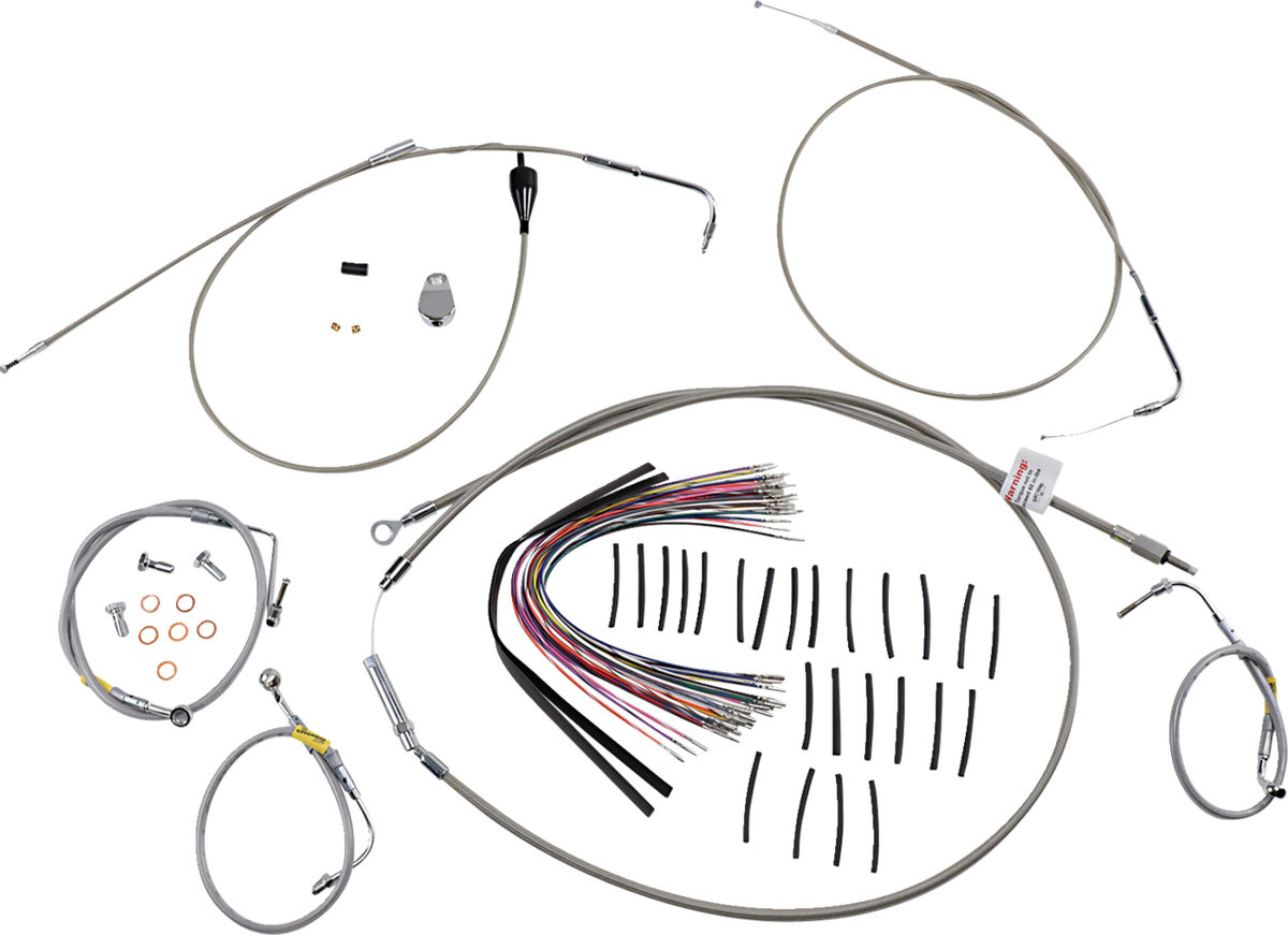 Control Kit For Early Touring Bikes With Bagger Bar Handlebars - 15" - Cruise - Stainless