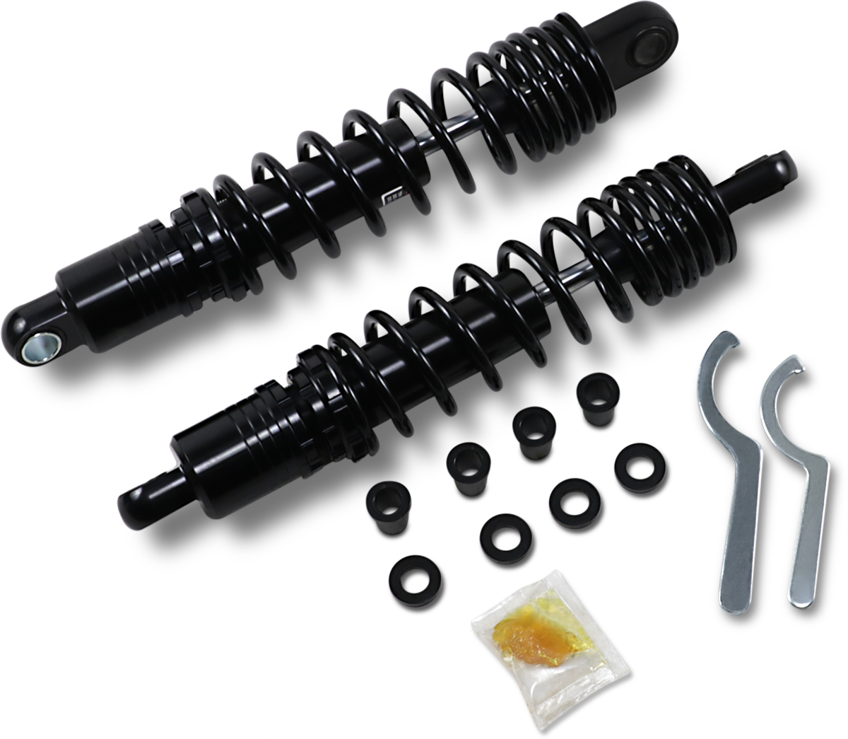 Premium Ride-Height Adjustable Shocks - 13.5" - Heavy Duty - Black