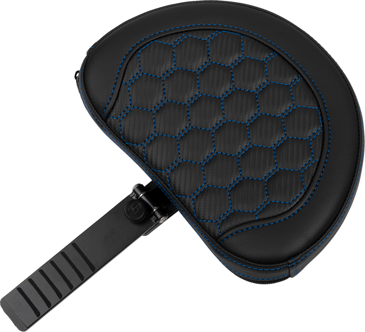 Roadsofa™ Extended Reach Seat - With Backrest - Honeycomb - Blue Stitch - FLTR/FLHX '23-'24