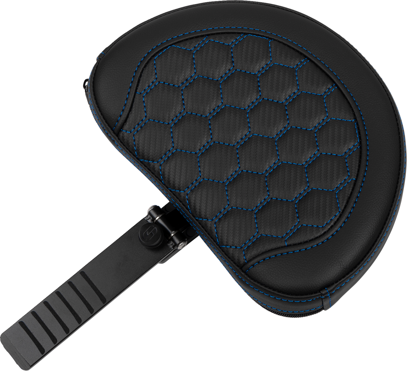 Roadsofa™ Extended Reach Seat - With Backrest - Honeycomb - Blue Stitch - FLTR/FLHX '23-'24